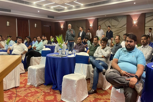 Corporate seminar audience