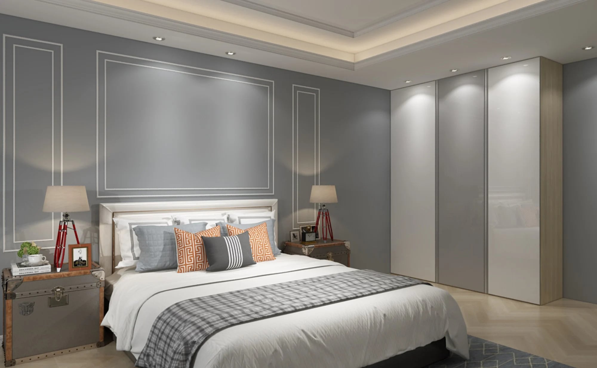 Modern Grey Bedroom Modern grey bedroom design