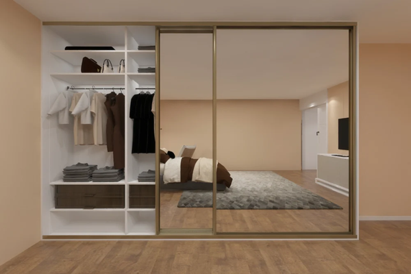 Mirrored Sliding Wardrobe Mirrored sliding wardrobe door