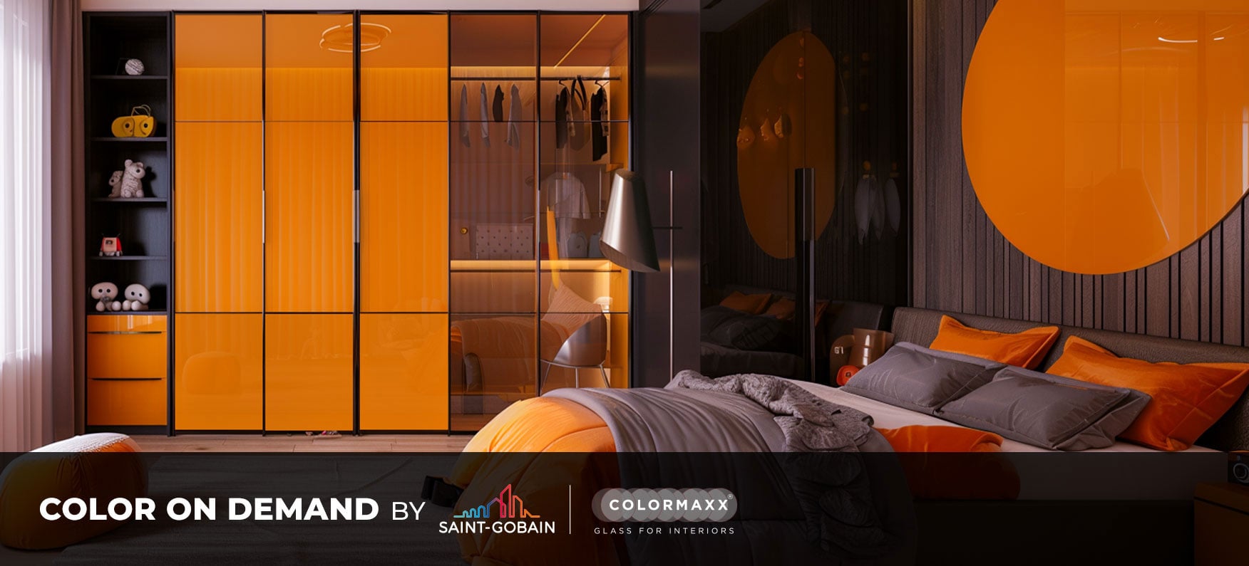 Orange glass wardrobe