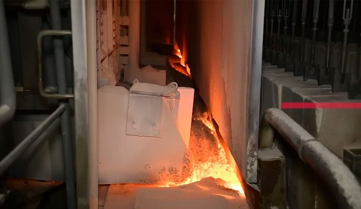 Industrial glass melting process