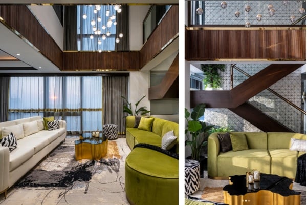 A-Soaring-Chandelier-and-Mirrored-Drama