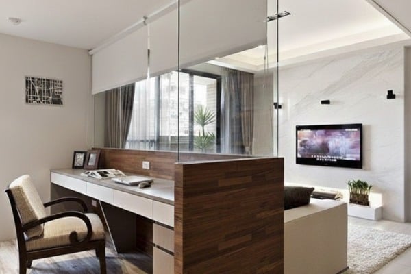 Adjustable blinds paired with toughened glass