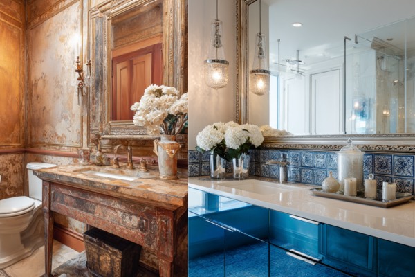 Bold Coloured Lacquered Glass Vanity