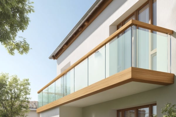 Clear Glass Paired With Warm Wood Framing for Texture and Visual Warmth.