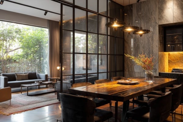 Clear Toughened Glass Partition