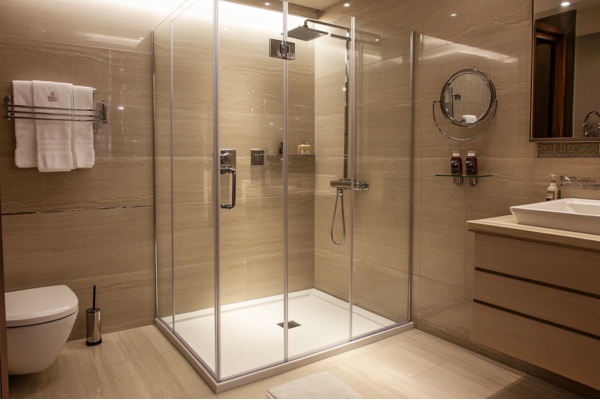 Clear Toughened Glass Shower Cubicles