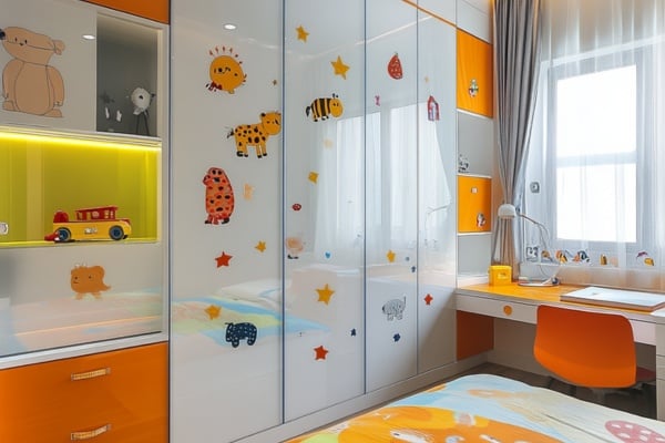 Creative-Wall-Decor-in-Pre-teen-Sibling-Bedrooms