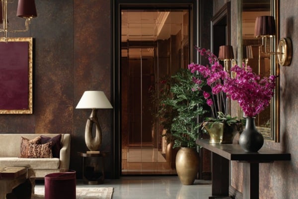 Deep Tones and Tinted Mirrors Bringing Warmth and Sophistication into Design.