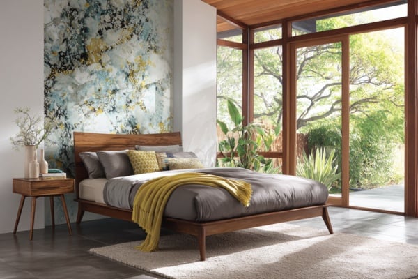 Digitally Printed Glass Headboard Design