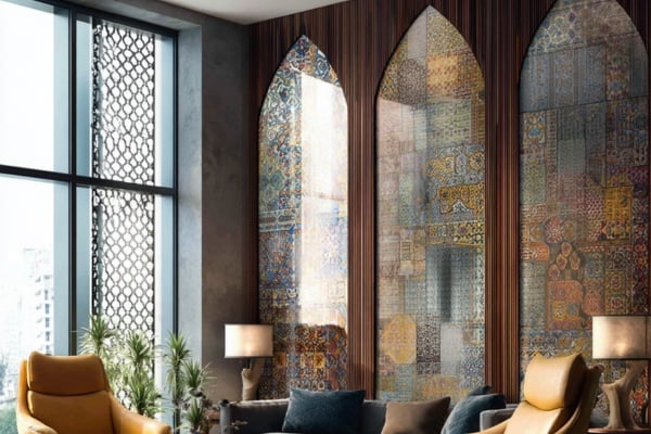 Digitally Printed Glass Wall Panel