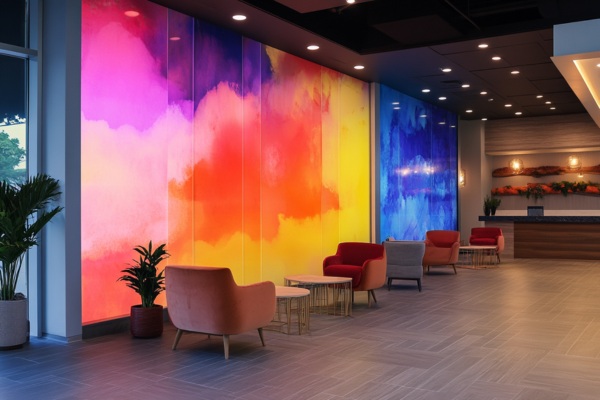 Digitally Printed Glass Wall Panelling