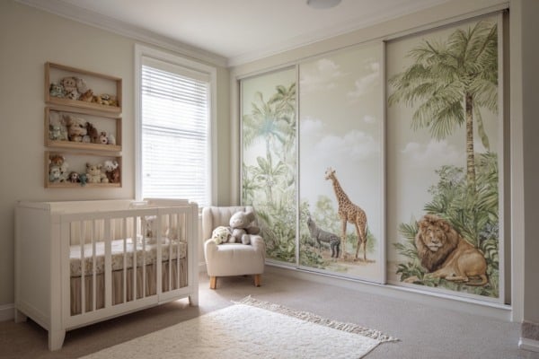 Digitally Printed Glass Wardrobe Shutters