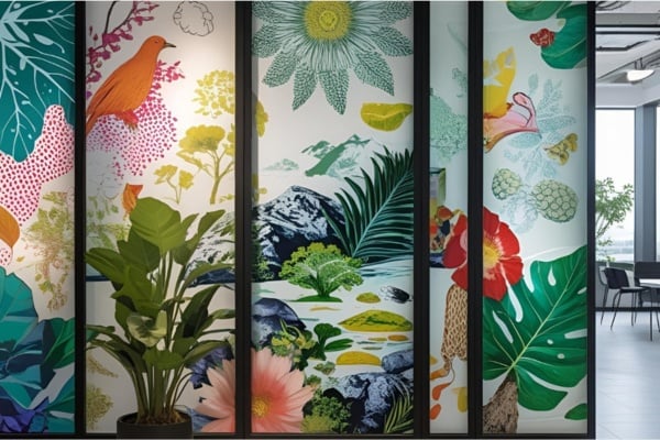 Digitally Printed Glass With Custom Pattern