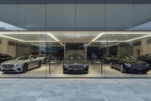 Display of car showroom
