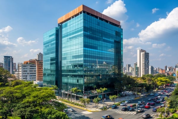 Double-layered Insulated Glass Blocks External Noise on Building Facades.