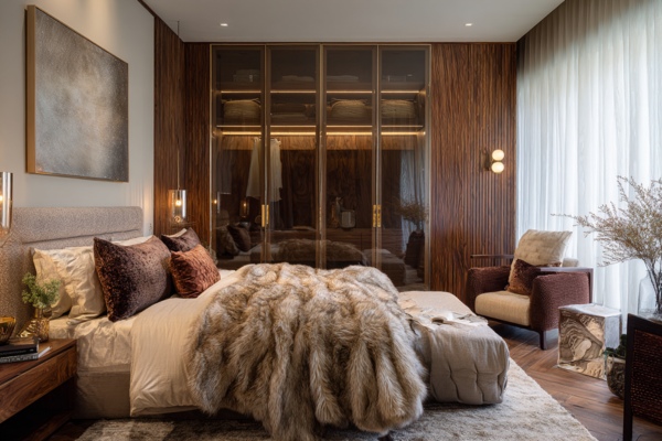 Earthy Tones and Tinted Glass Shutters