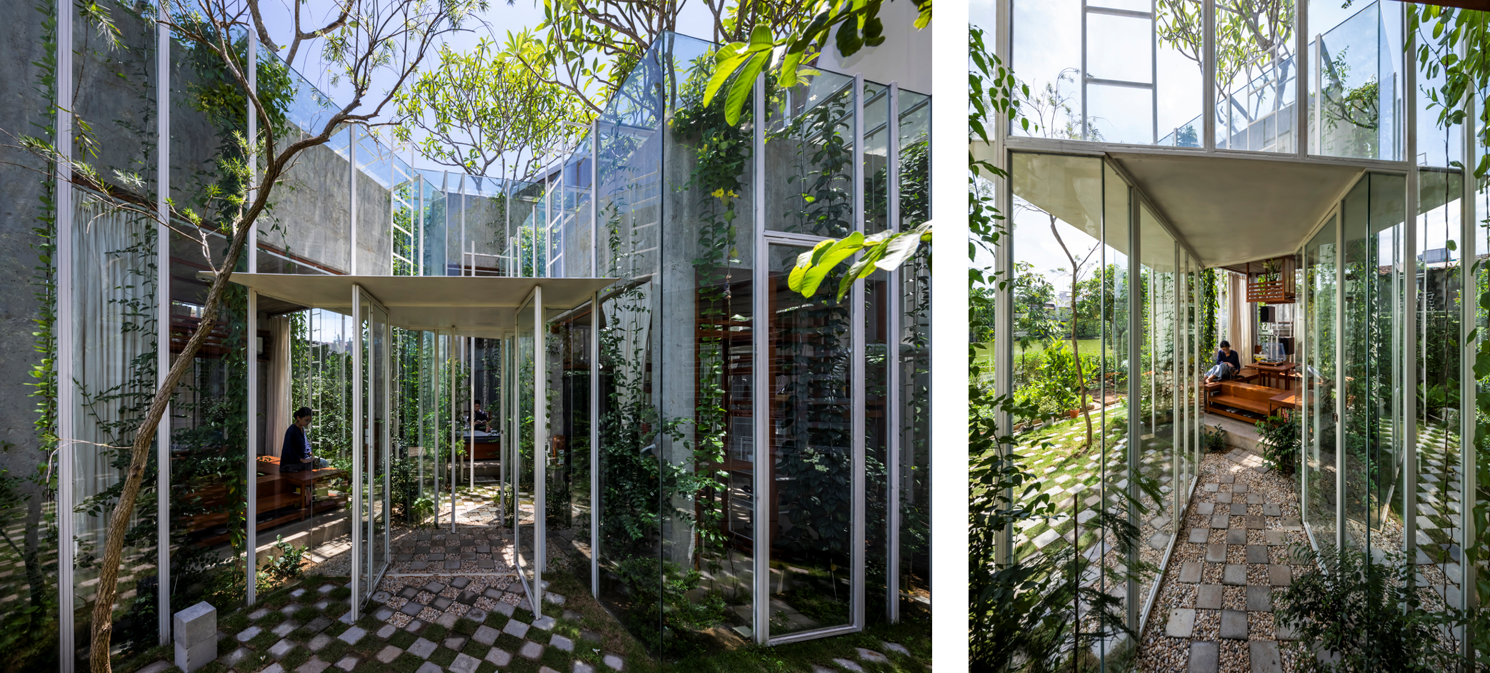 Entrance and interior of the house