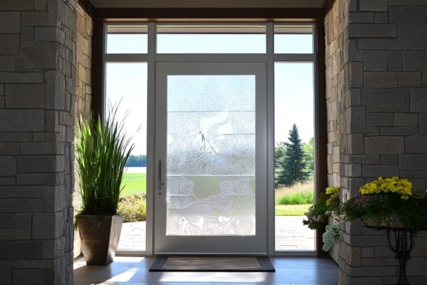 Etched Glass Front Door
