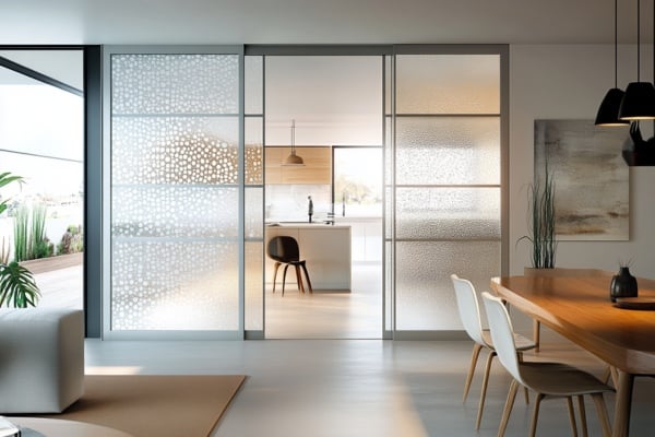 Etched Glass Partitions