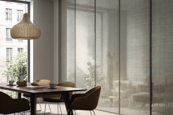 Fabric-Sandwiched Glass