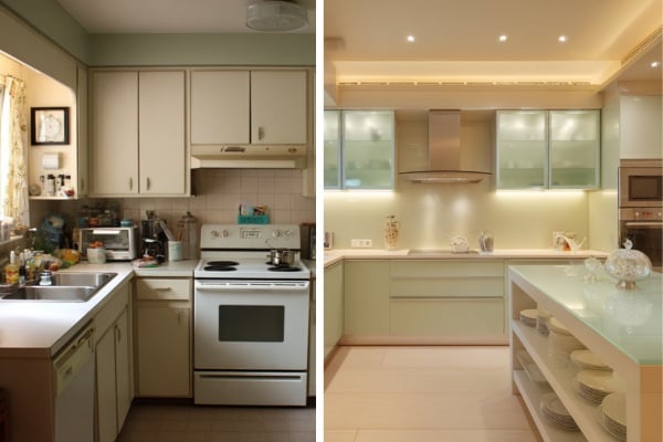 Frosted Glass Cabinets