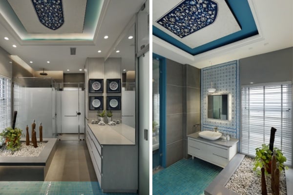 Frosted Glass Shower Cubicle Provides Functionality and Privacy