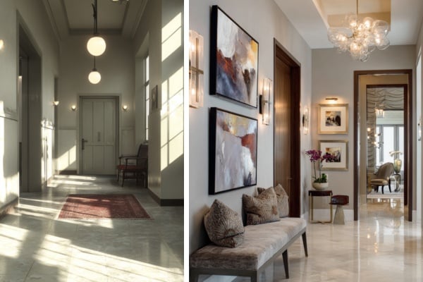 Glass Chandeliers and Accent Lighting