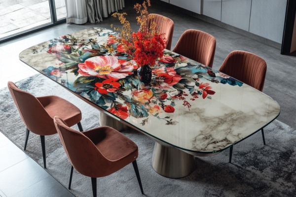 Glass Tabletop in the Dining Room