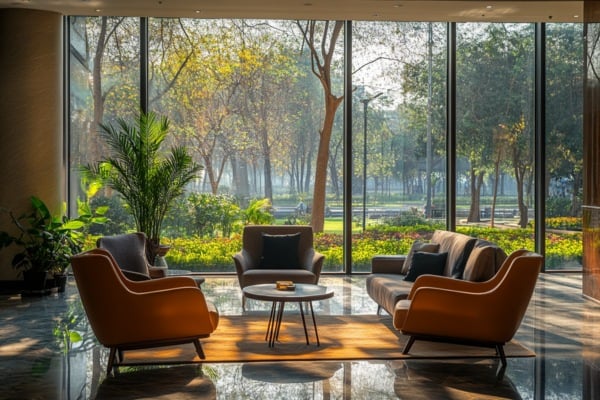 High-Performance Glass Solutions Provide Light and Comfort in Interiors. 