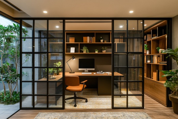 Home Offices with Glass