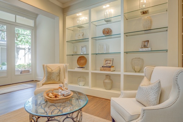 Incorporate Built-in Glass Shelving