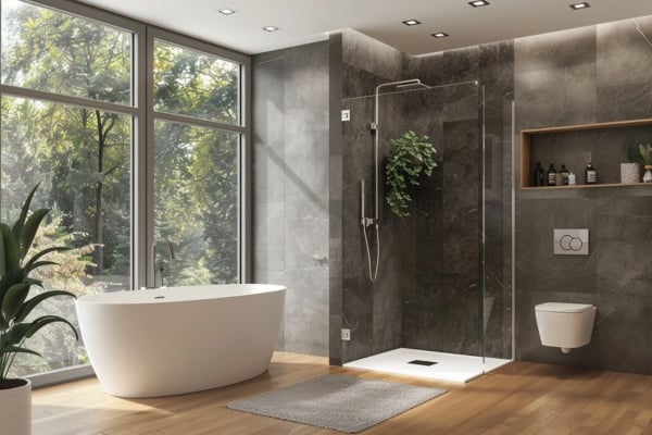 L Shaped Shower Enclosure