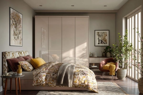 Lacquered Glass Surfaces with Layered Textiles 