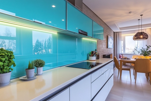 Lacquered Glass in Kitchens