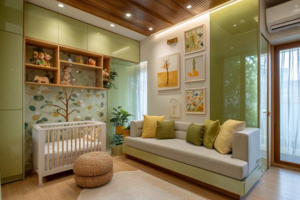 Lacquered Glass in Panels