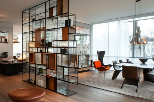 Metal frames with Glass Shelves