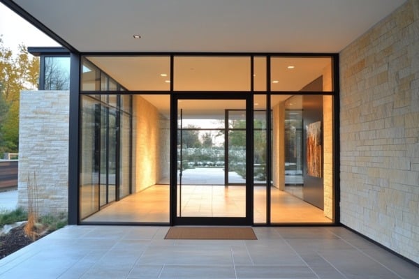 Minimalist Glass Front Door