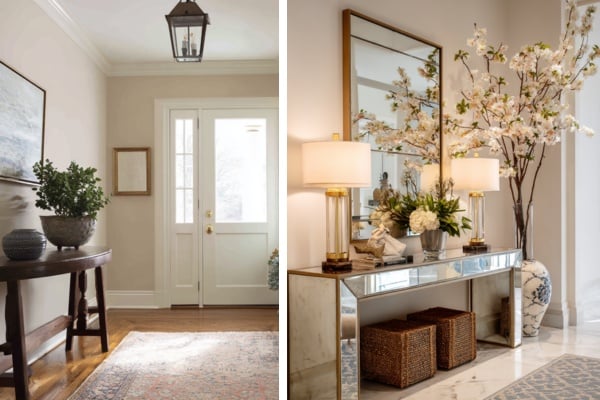 Mirror Consoles Add a Beautiful Vignette