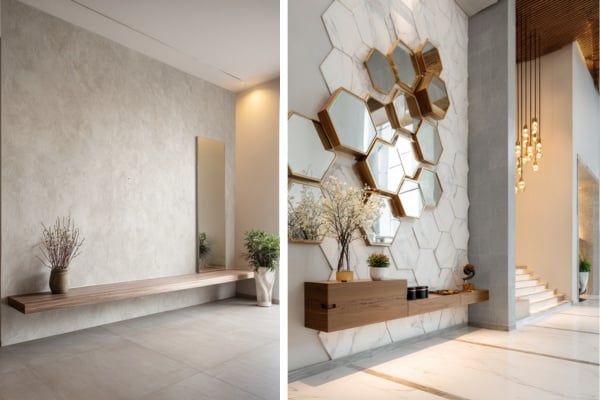 Mirror Mosaics Turn Plain Walls into Striking Focal Points