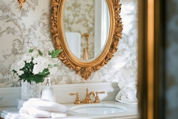Mirror for Elegant Powder Rooms