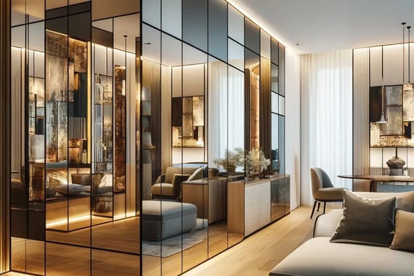 Mirror-and-Lacquered-Glass-Wall-Panelling