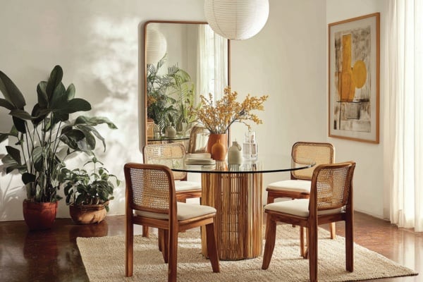 Mirrors and Glass Coffee Table Amplify Light .jpg