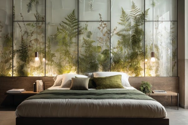 Nature-Inspired Prints and Digitally Printed Glass Bring Calming Energy Into Interiors. 