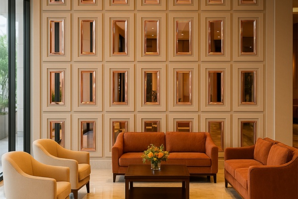 SGG Mira Gold Wall Panelling for a Lustrous Aesthetic