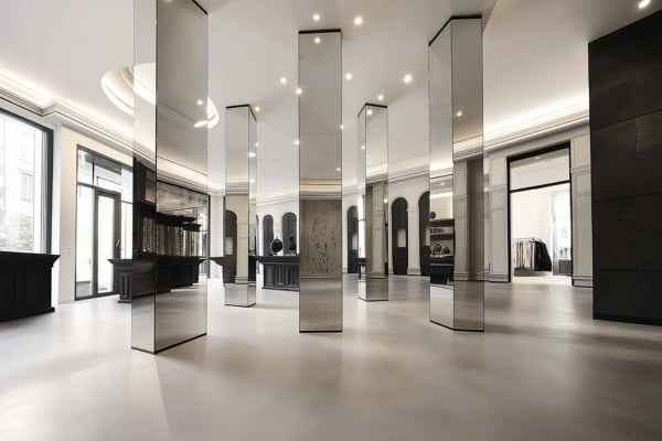 SGG Mirasafe in Column CLadding