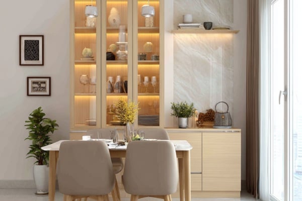 Slim glass displays keep the unit visually light