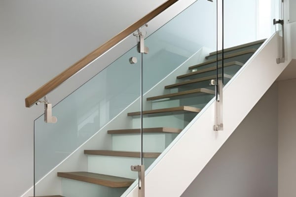 Toughened Glass Staircase Design for living room