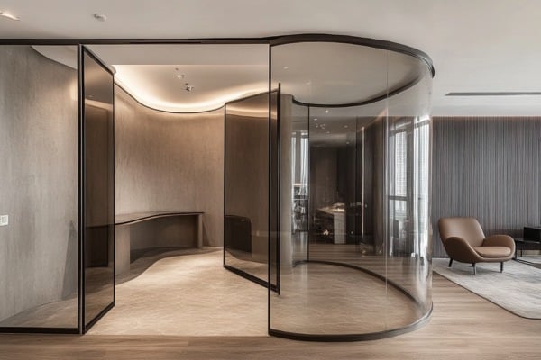 TInted glass partitions