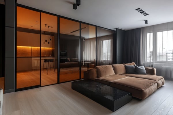 Tinted Glass Partitions and Doors